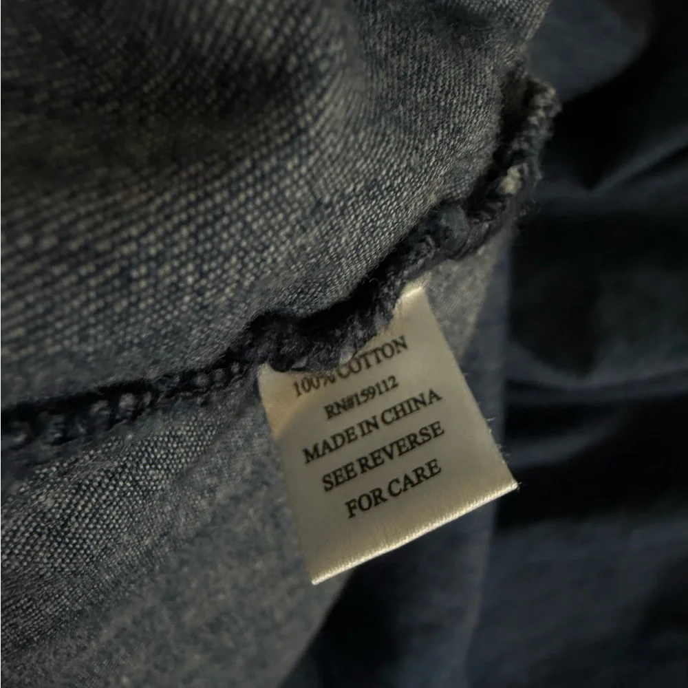 Given Kale Denim Dress Size Medium 100% Cotton Denim Dress - Picture 5 of 5